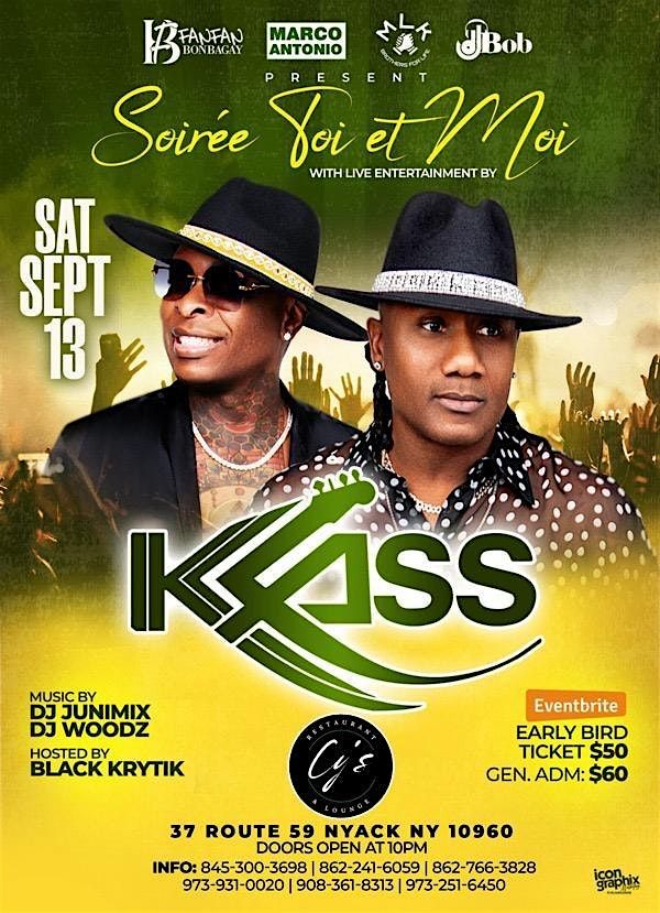 Soirée Toi Et Moi Featuring Klass, 13 September | Event in Nyack | AllEvents