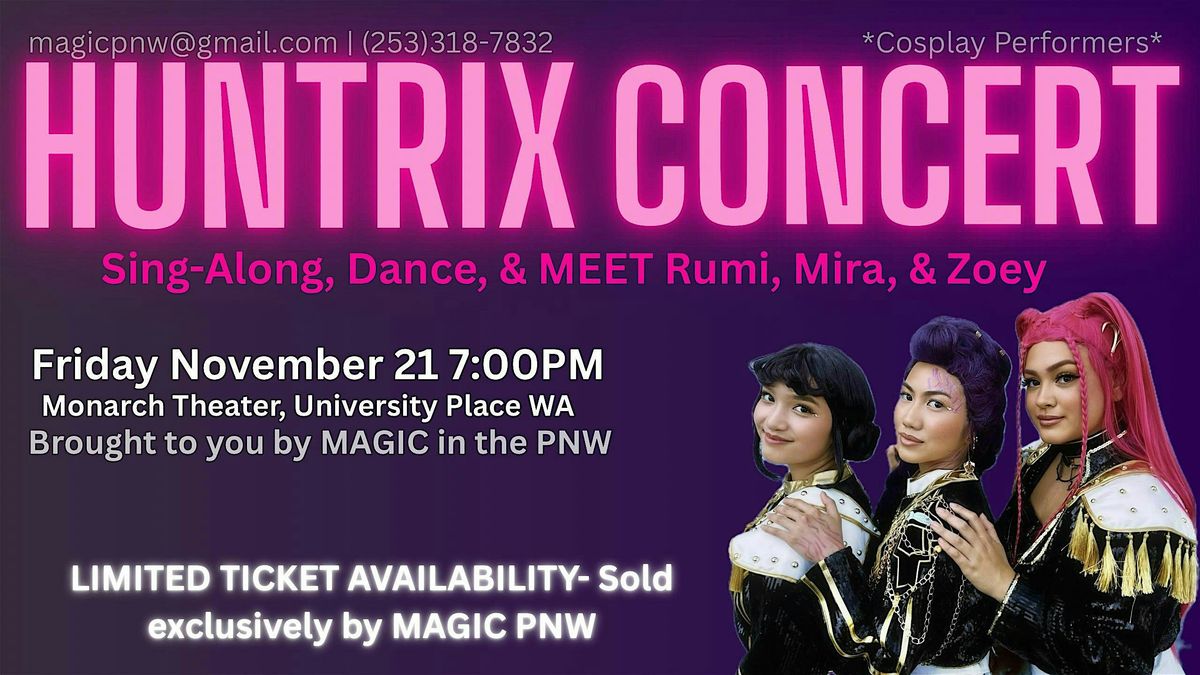 HUNTRIX CONCERT- Meet The Characters, 5000 67th Ave W, University Place ...