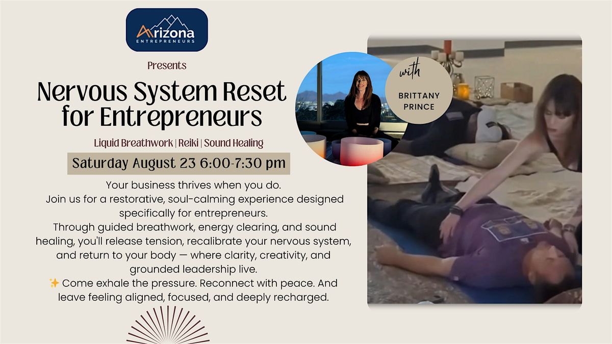 Nervous System Reset for Entrepreneurs, 23 August | Event in Scottsdale | AllEvents