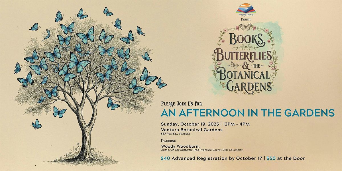 Books, Butterflies, & the Botanical Gardens, 19 October | Event in Ventura | AllEvents