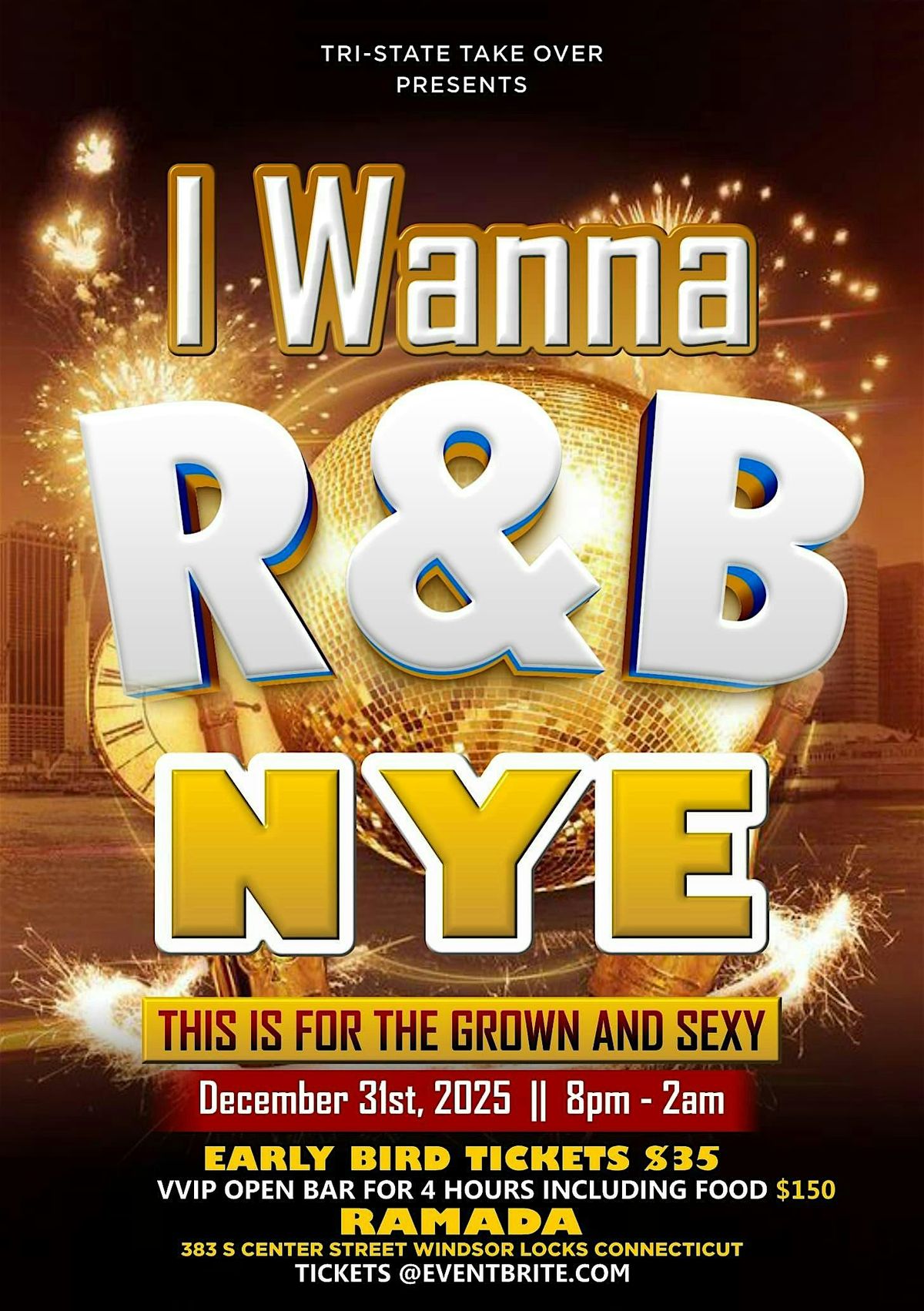 TRI-STATE TAKEOVER NYE, 31 December | Event in Windsor Locks | AllEvents