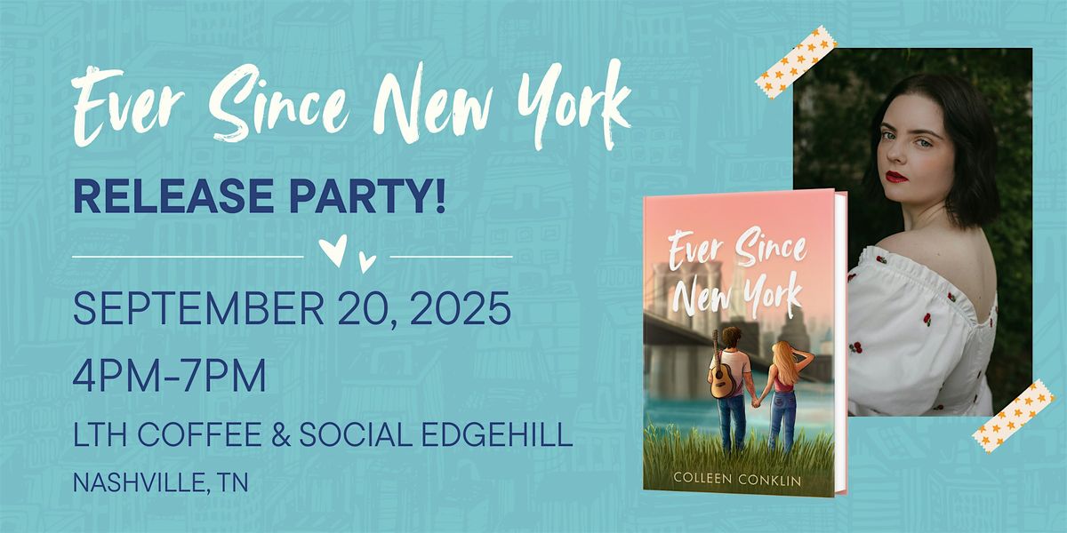 Ever Since New York | Book Release Party!, 20 September | Event in Nashville | AllEvents