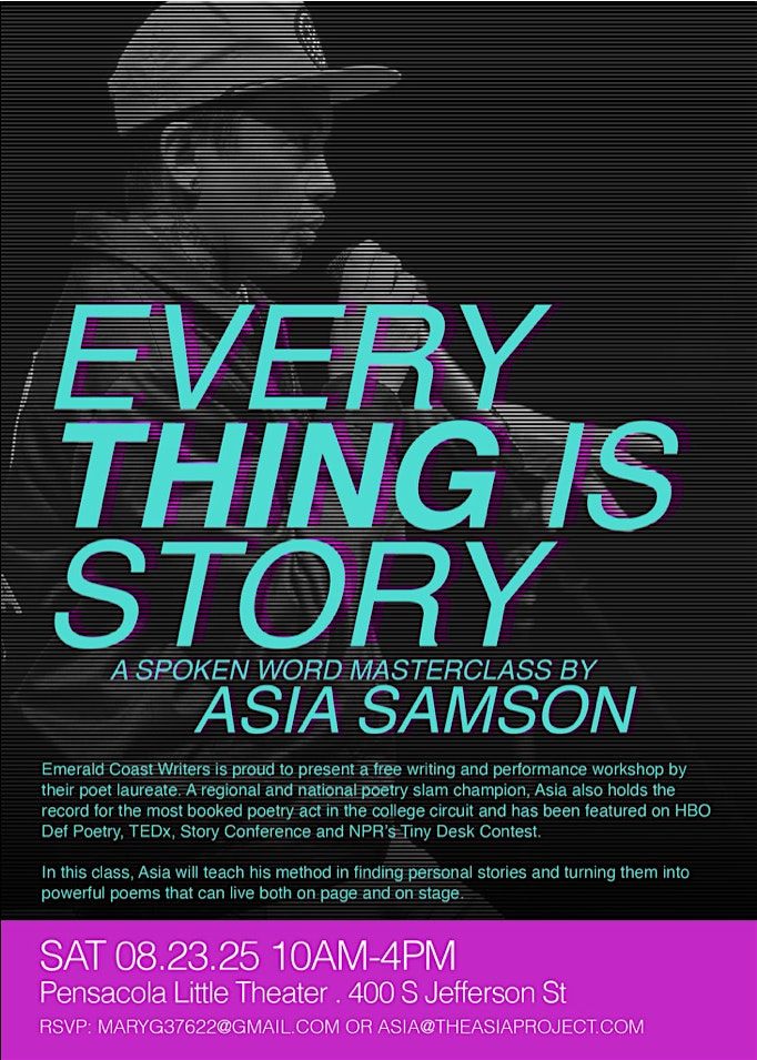 Everything is Story--Masterclass, 23 August | Event in Pensacola | AllEvents