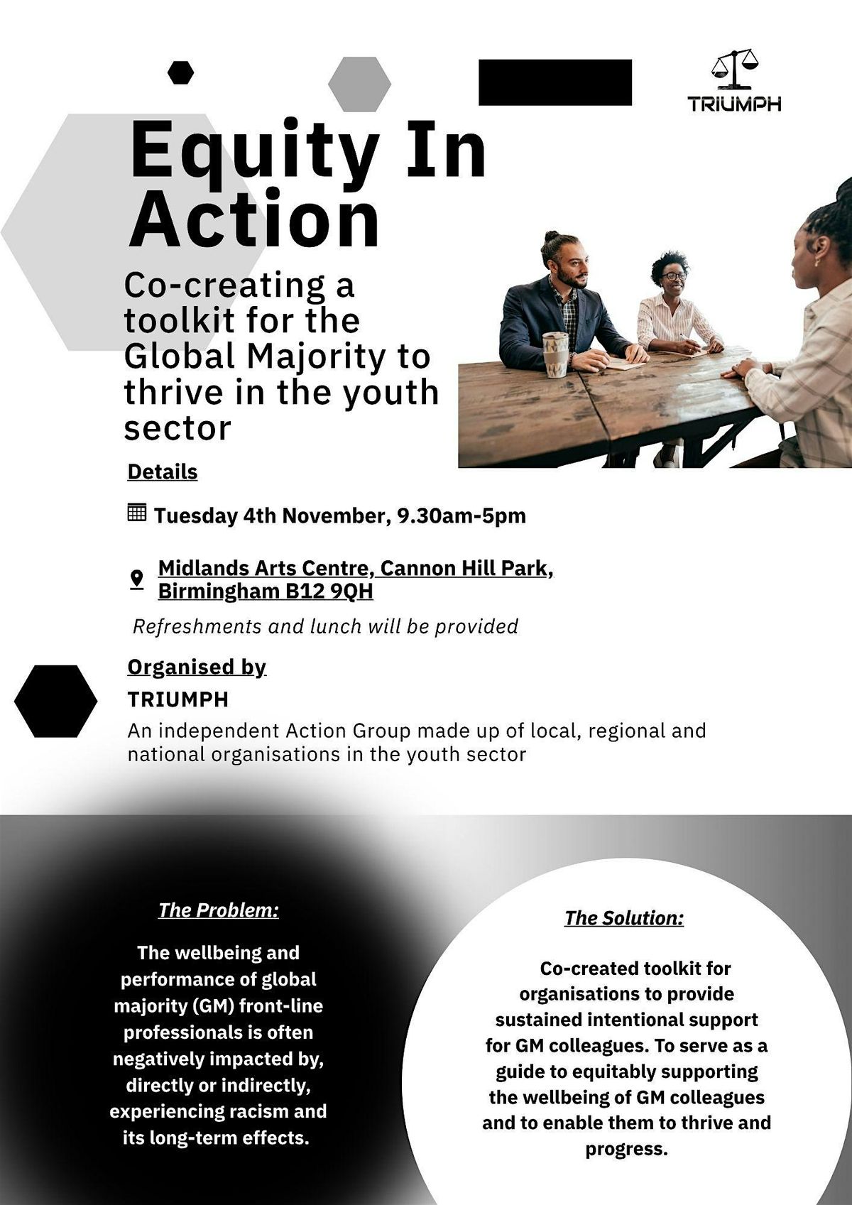 Equity in Action: Co-creating a toolkit for the Global Majority to thrive, 4 November | Event in Birmingham