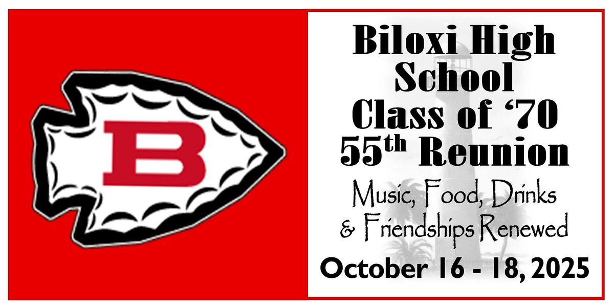 Biloxi High School Class of '70 - 55th Reunion (2025), 18 October | Event in Biloxi | AllEvents