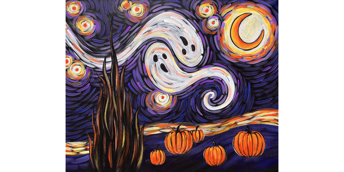 Van Gogh’s Starry Night - Halloween II - Paint and Sip in Phoenix | Classpop!™, 20 August | Event in Gilbert