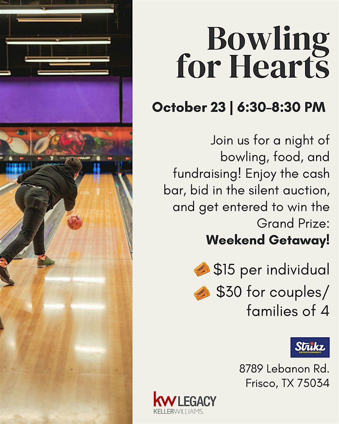 Bowling for our REALTORS  - AHA fundraiser, 23 October | Event in Frisco | AllEvents