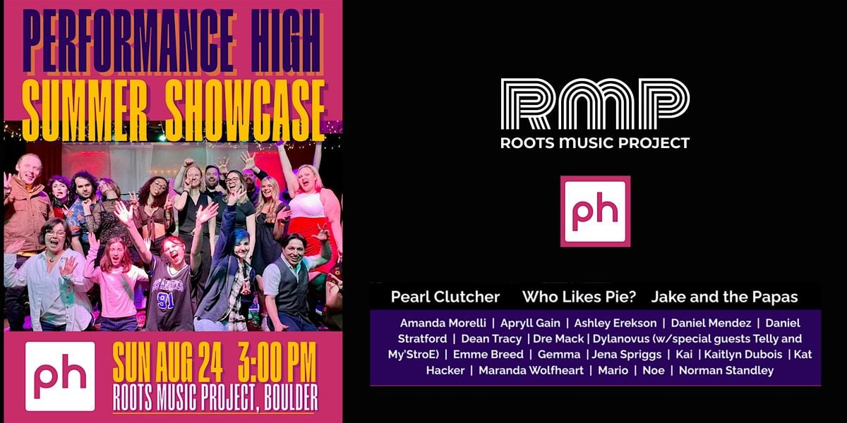 Performance High Voice showcase, 24 August | Event in Boulder | AllEvents