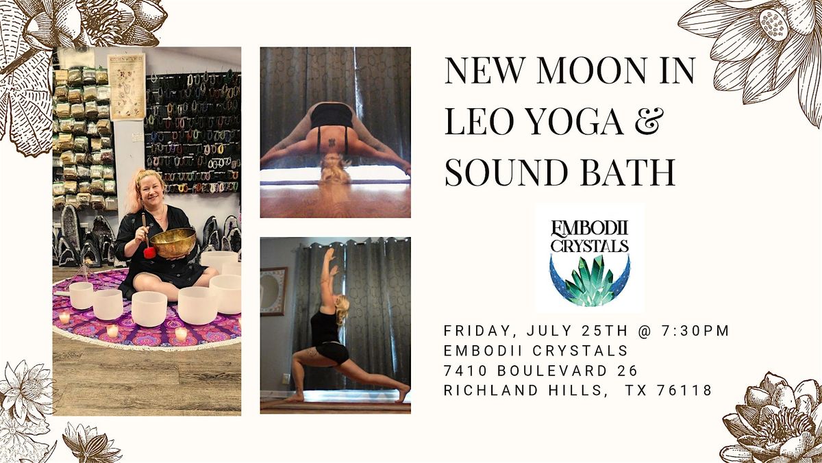 New Moon in Leo Yoga & Sound Bath, 25 July | Event in Richland Hills | AllEvents