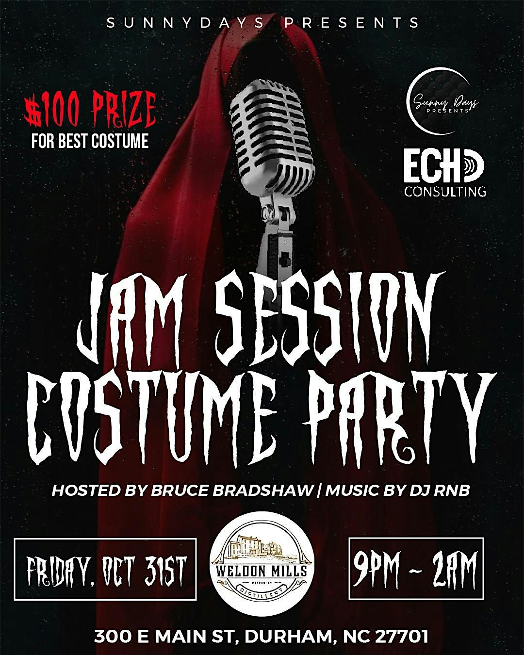 Jam Session & Costume Party, 31 October | Event in Durham | AllEvents