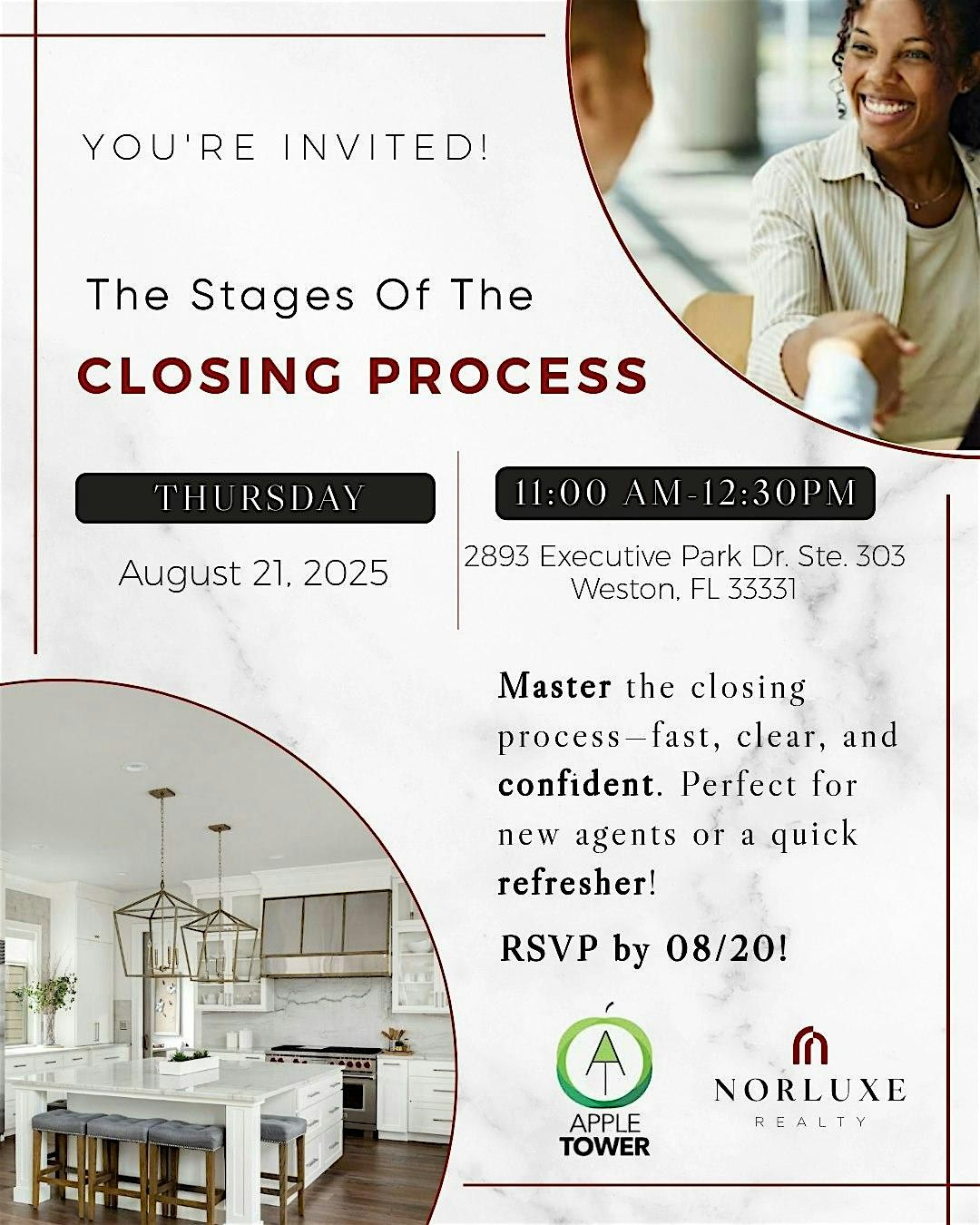 The Stages of the Closing Process: Part I, 21 August | Event in Weston | AllEvents