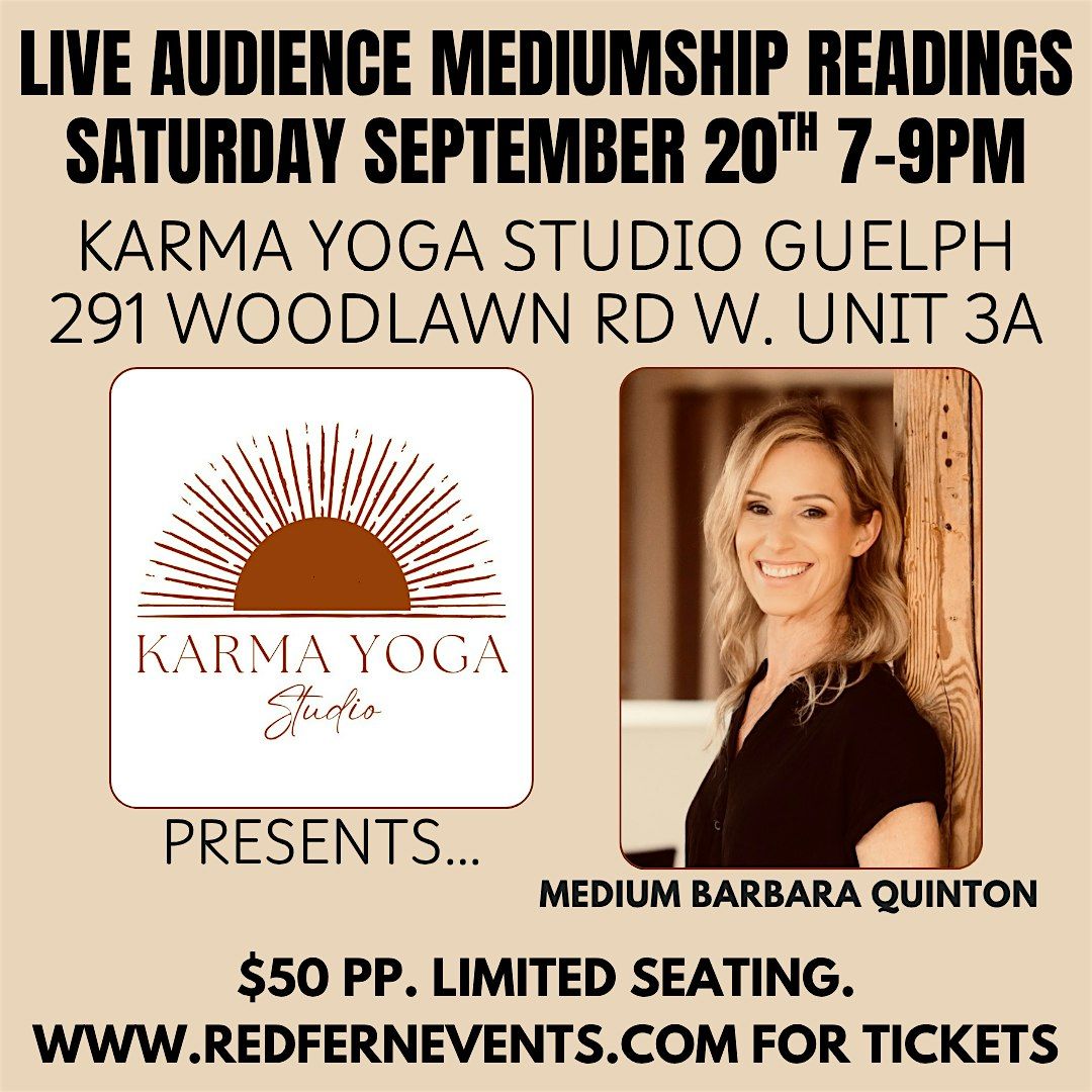 Live Audience Mediumship Readings, 20 September | Event in Guelph | AllEvents