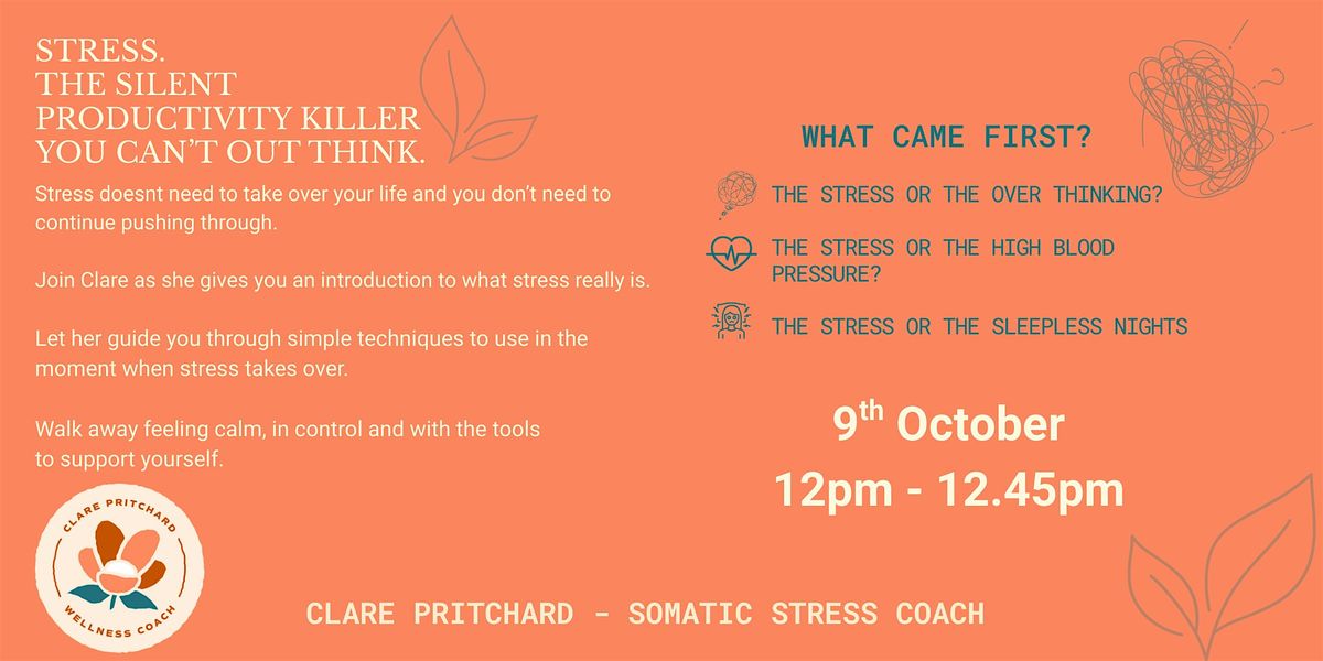 Stress Clinic with Clare Pritchard – Free Workshop, 9 October | Event in Salford | AllEvents