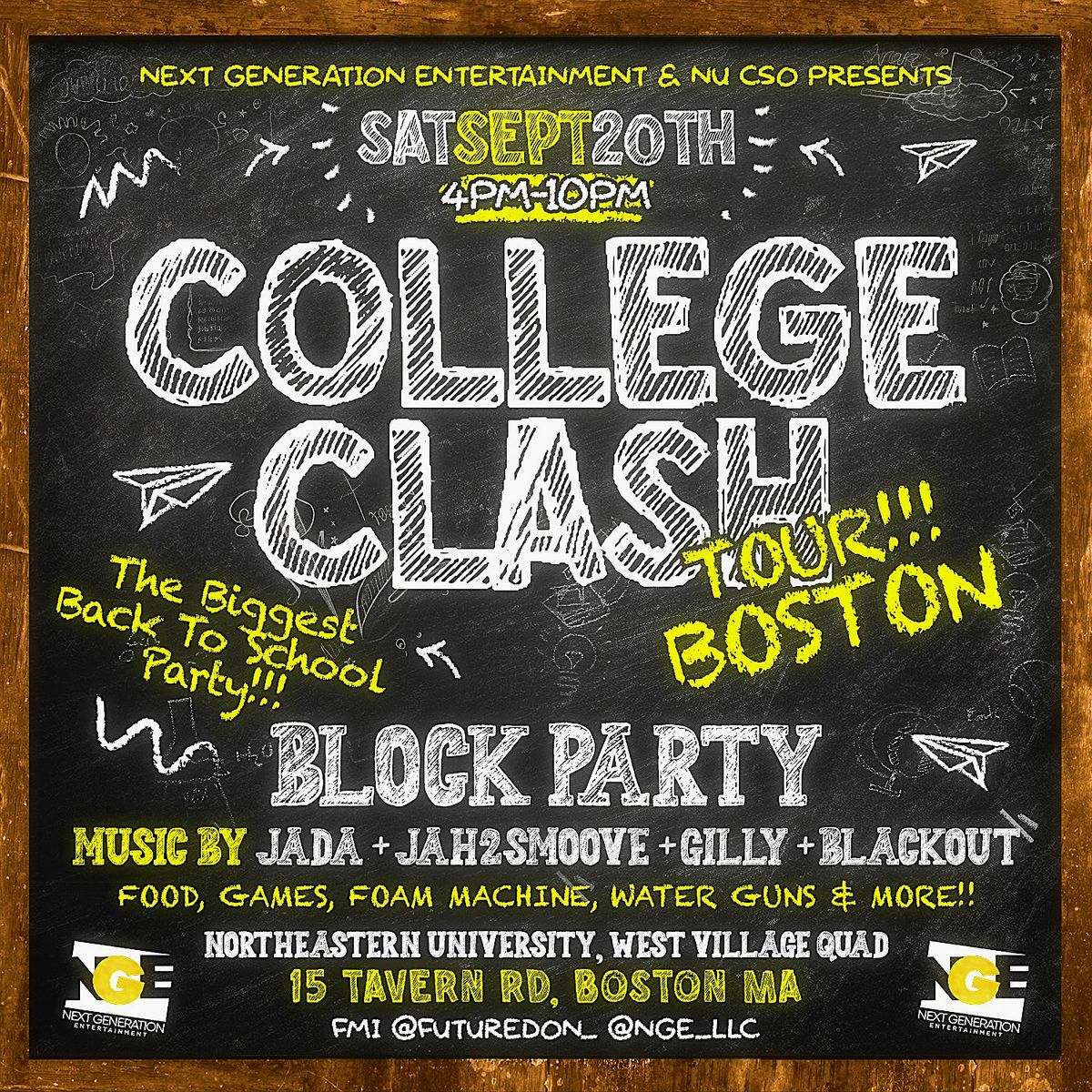 COLLEGE CLASH BOSTON - BLOCK PARTY, 20 September | Event in Boston | AllEvents