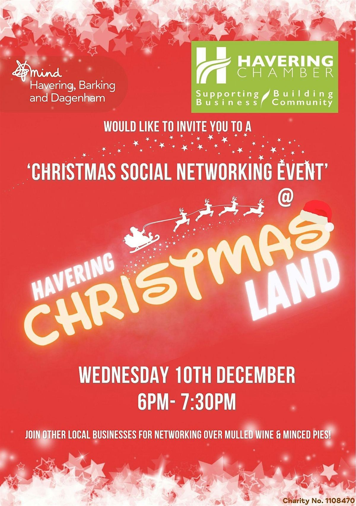Havering Chamber of Commerce Christmas Social Hosted by Havering Mind, 10 December | Event in Hornchurch | AllEvents