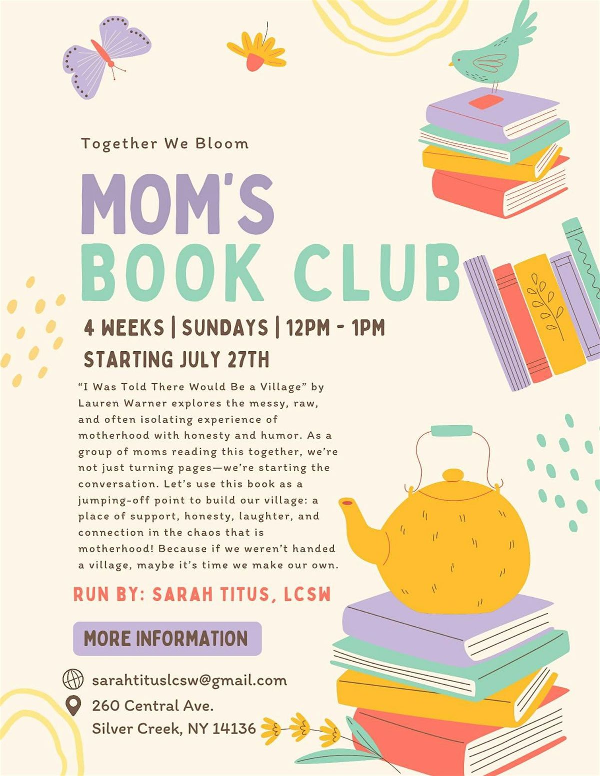 "I was told there would be a village"- Book Club, 27 July | Event in Silver Creek | AllEvents