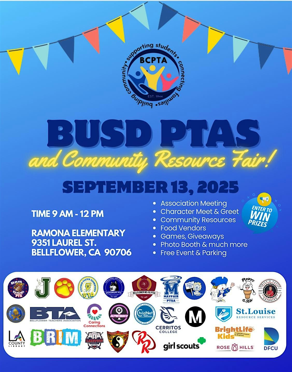 BUSD PTAS & Community Resource Fair, 13 September | Event in Bellflower | AllEvents