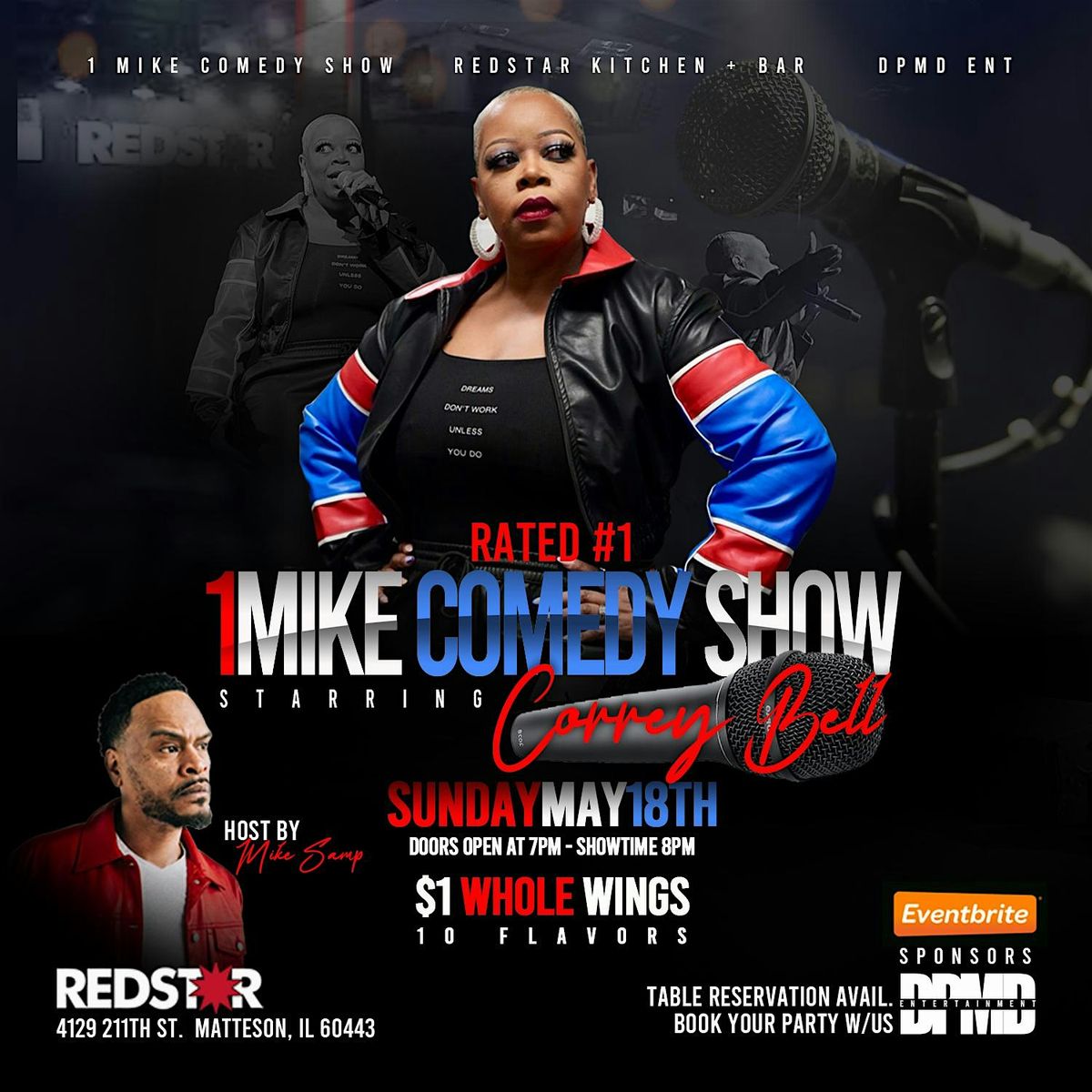 1Mike Comedy Show W/Mike Samp | Event in Matteson | AllEvents
