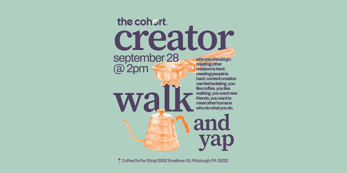 creator walk and yap, round 3, 28 September | AllEvents