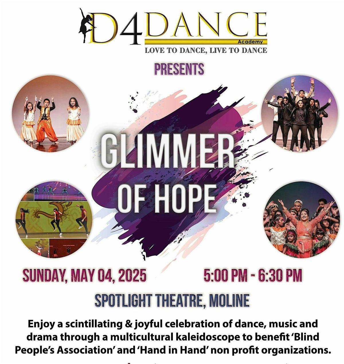 Glimmer of Hope - A Multicultural Dance Charity Show, 4 May | Event in Moline | AllEvents