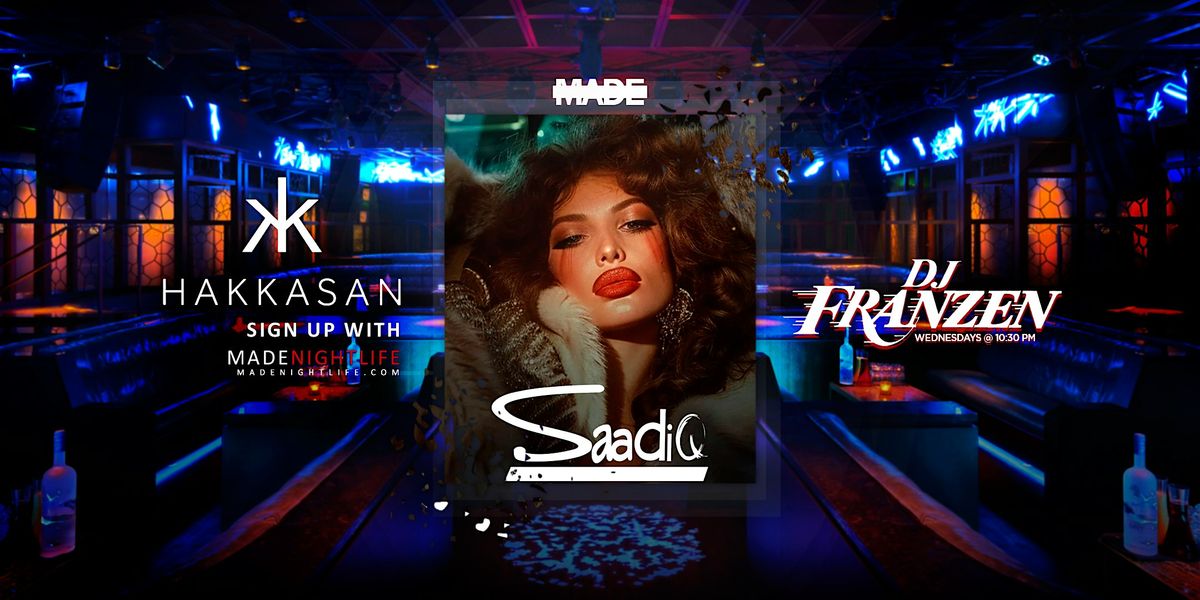 SaadiQ Wednesdays w/ DJ Franzen | R&B and B-Sides Only | Las Vegas, 7 May | Event in Las Vegas | AllEvents
