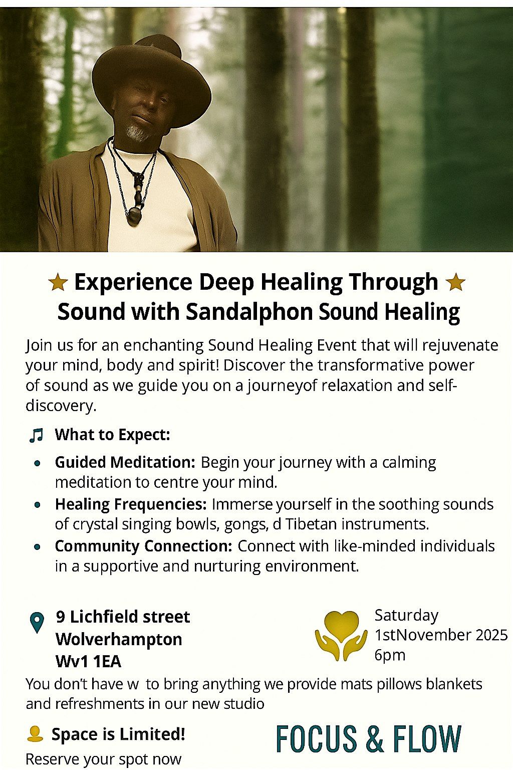 Deep Healing Through Sound - with Sandalphon Sound Healing, 1 November | Event in Wolverhampton | AllEvents