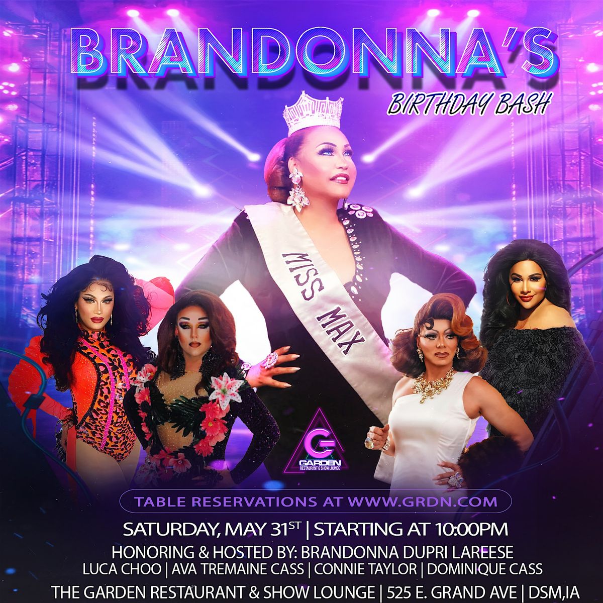 Sat May 31 Drag Show - 10pm Table Reservation, 31 May | Event in Des Moines | AllEvents