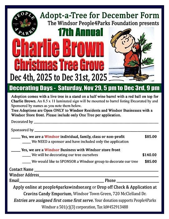 Adopt-a-Tree at the Charlie Brown Christmas Tree Grove 2025 in Windsor, CA | Event in Windsor | AllEvents