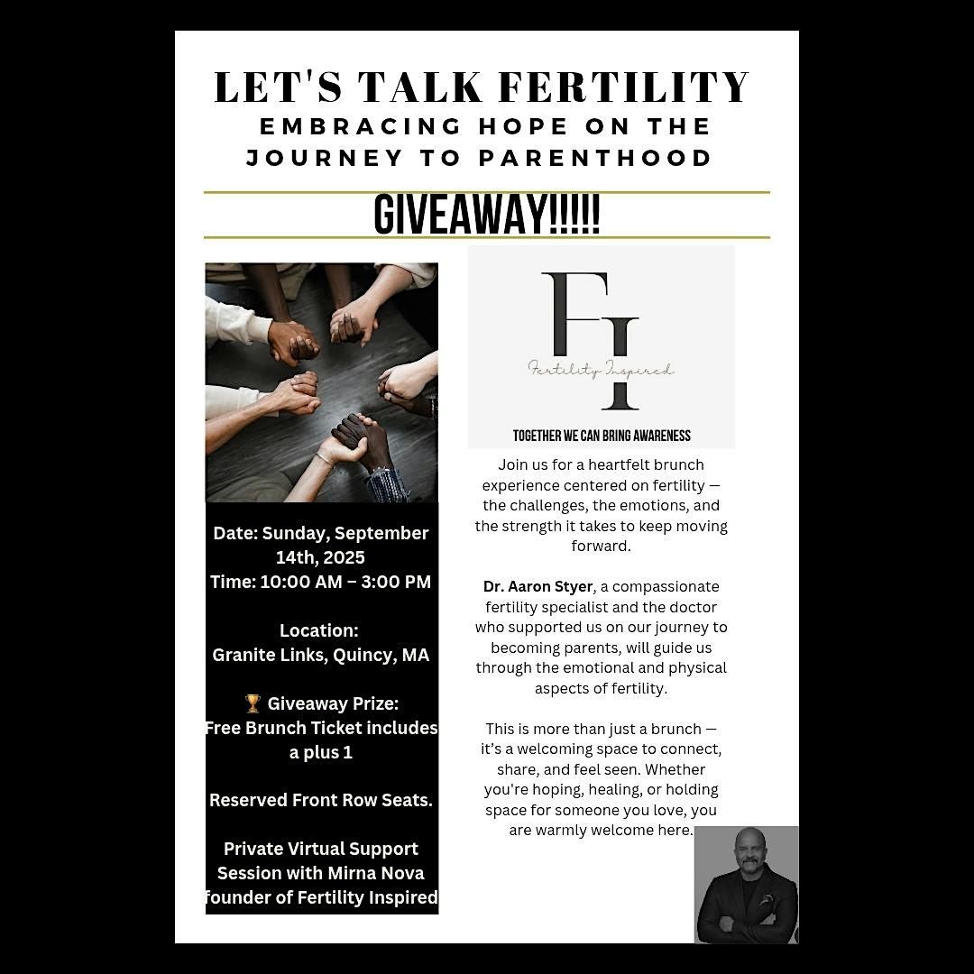 Let’s Talk Fertility: Embracing Hope on the Journey to Parenthood, 14 September | Event in Quincy | AllEvents