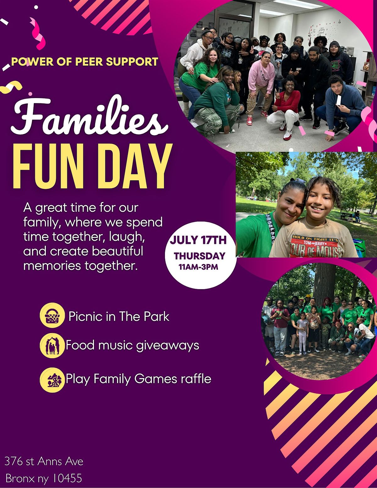 Power of peer support family's day, 17 July | Event in The Bronx | AllEvents
