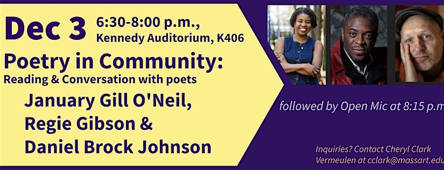 Poetry in Community: Poetry Reading and Conversation, 3 December | Event in Boston | AllEvents