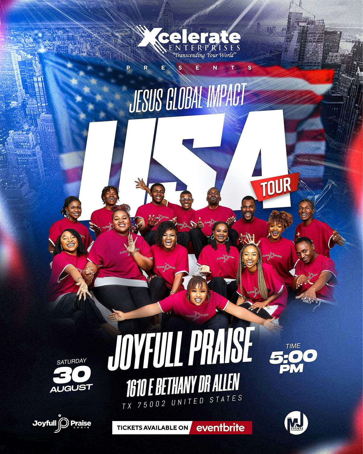 Joyful Praise Global Impact US Tour, 30 August | Event in Allen | AllEvents