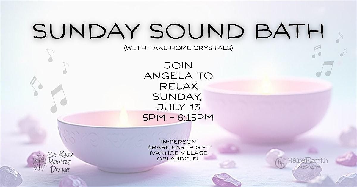Sunday Sound Bath with Take Home Crystals (After Store Hours), 13 July | Event in Orlando | AllEvents