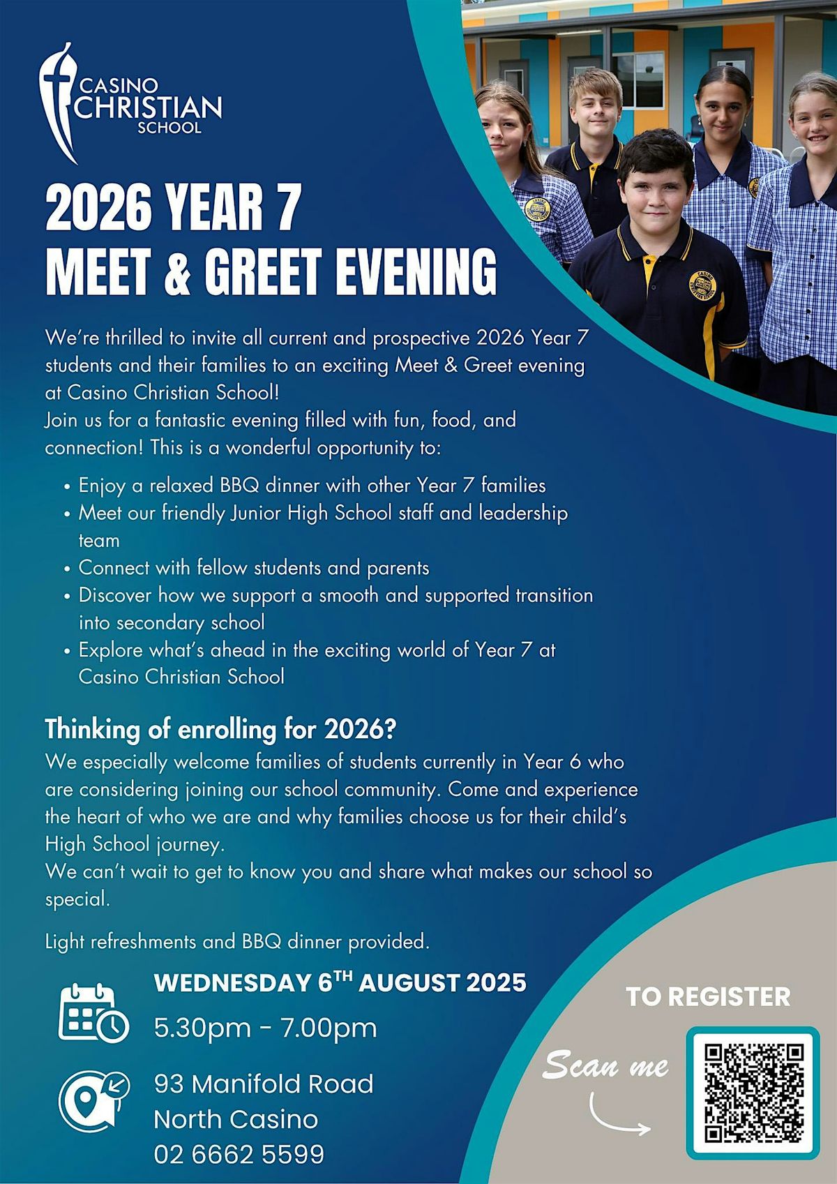 2026 Year 7 Meet & Greet Evening, 6 August | Event in Casino | AllEvents