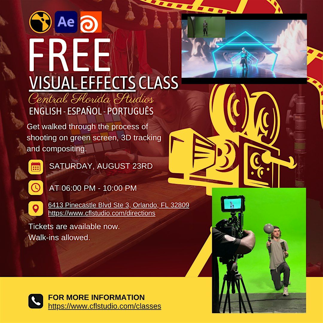 Free VFX Workshop : Intro To Visual Effects On Greenscreen, 23 August | Event in Pine Castle | AllEvents