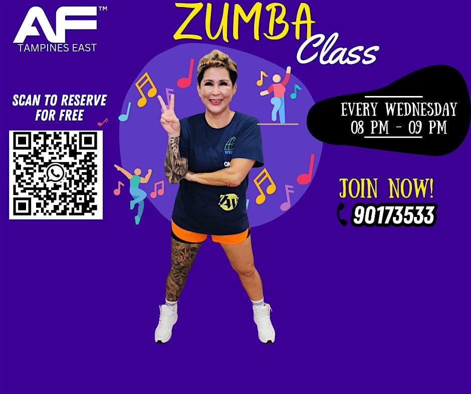 Zumba Class, 20 August | Event in Tampines | AllEvents