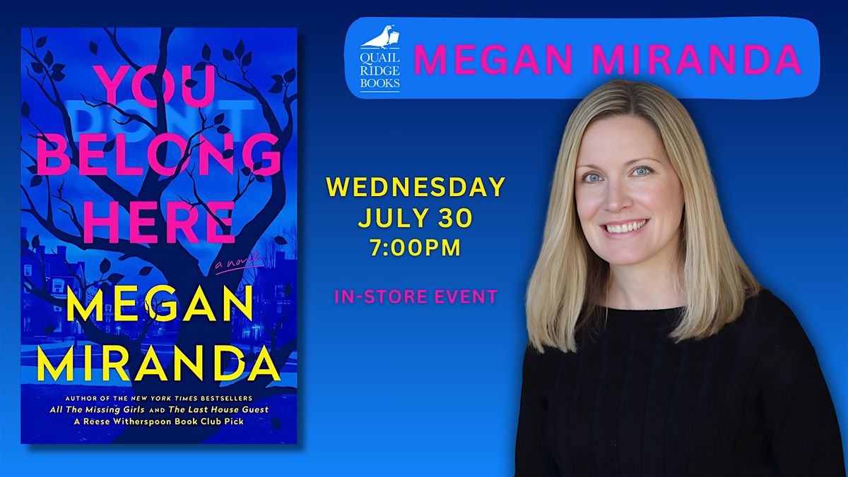 Megan Miranda | You Belong Here, 30 July | Event in Raleigh | AllEvents