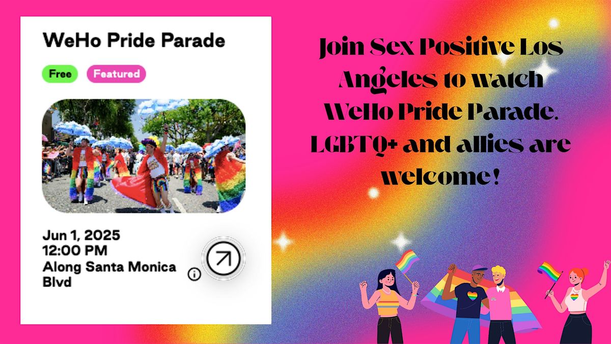 SPLA WeHo Pride March Watch (in-person), 1 June | Event in West Hollywood | AllEvents