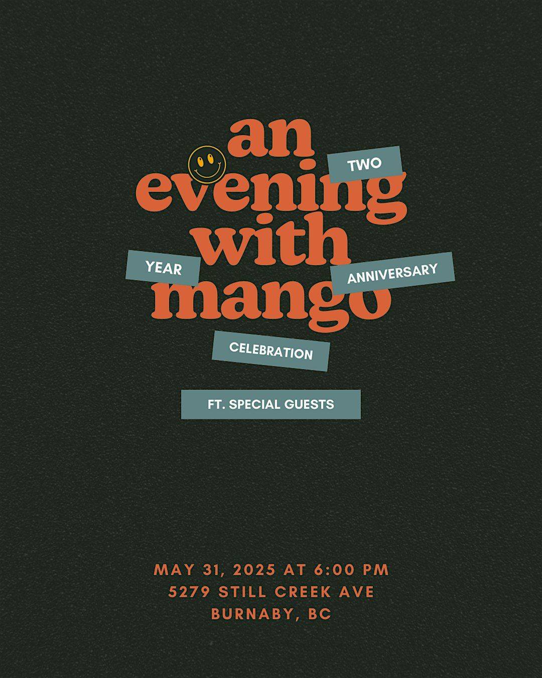 An Evening with Mango, 31 May | Event in Burnaby | AllEvents