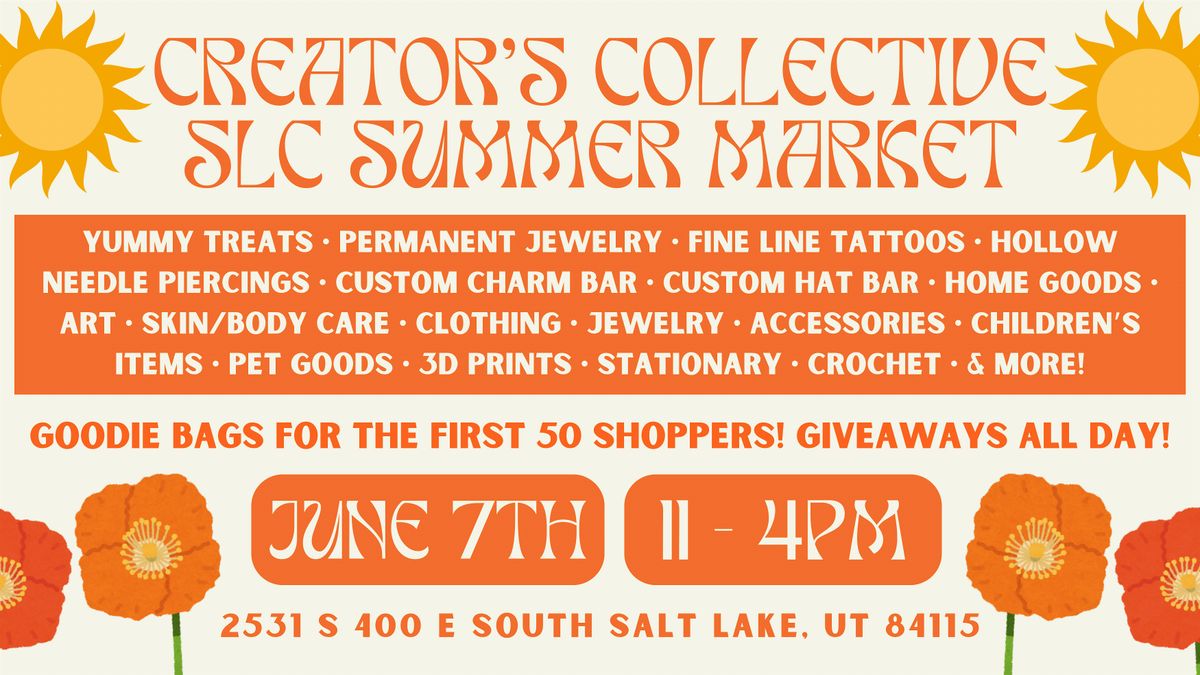 Creator's Collective SLC Summer Market, 7 June | Event in Salt Lake City | AllEvents