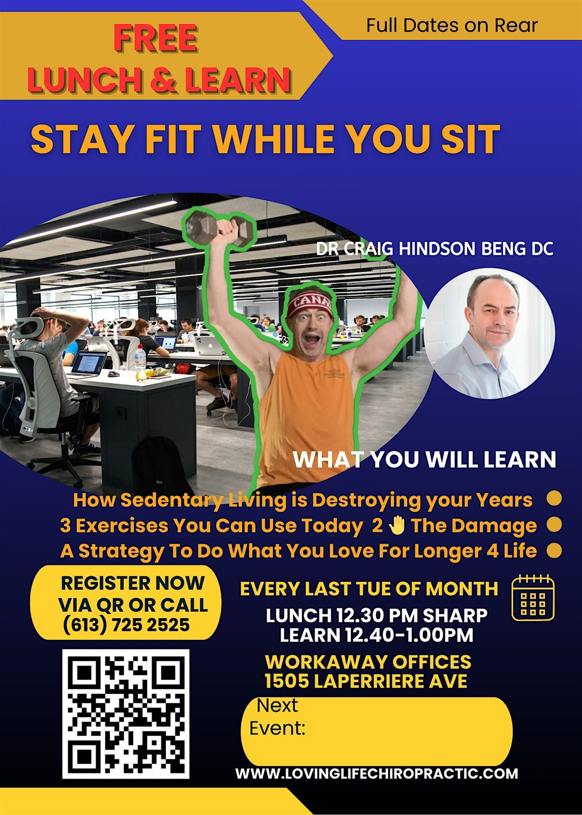 Stay Fit While You Sit!  Free Lunch And Learn, 25 November | Event in Ottawa | AllEvents