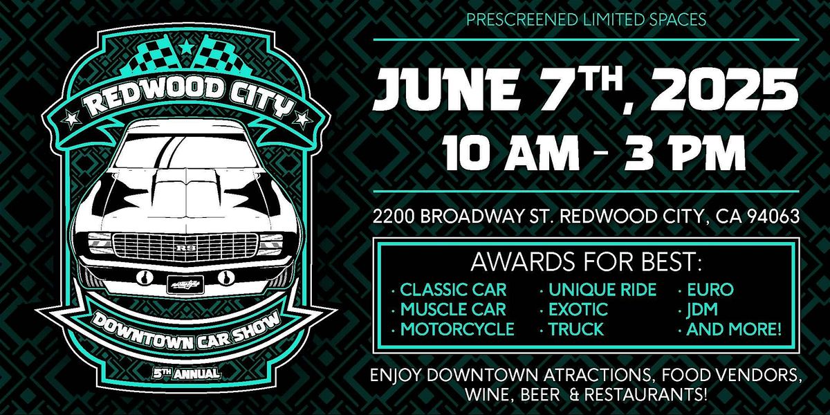 Downtown Redwood City Car Show, 7 June | Event in Redwood City | AllEvents