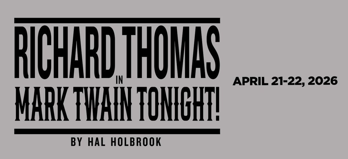 Mark Twain Tonight, 11 November | Event in Logan | AllEvents