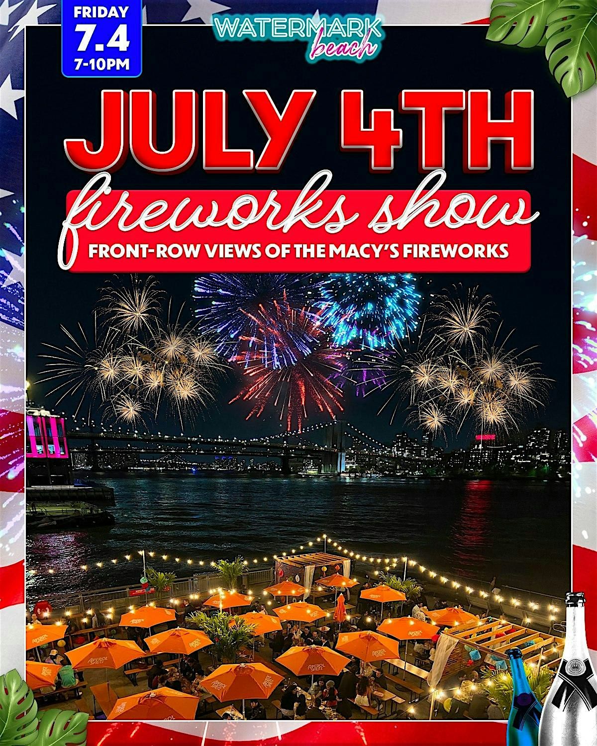 JULY 4TH MACY'S FIREWORKS PRIME VIEWS @ WATERMARK PIER 15 - BRIDGE VIEWS, 4 July | Event in New York | AllEvents