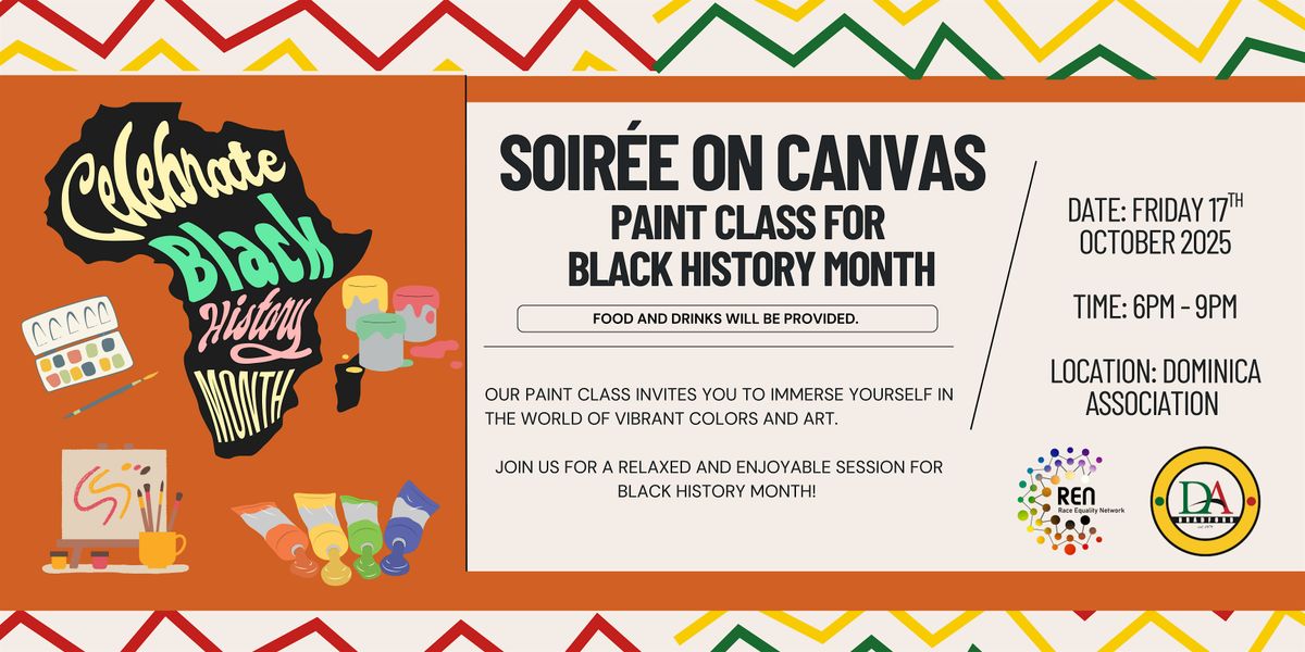 Soirée on Canvas - Paint Class for Black History Month | Event in Bradford | AllEvents