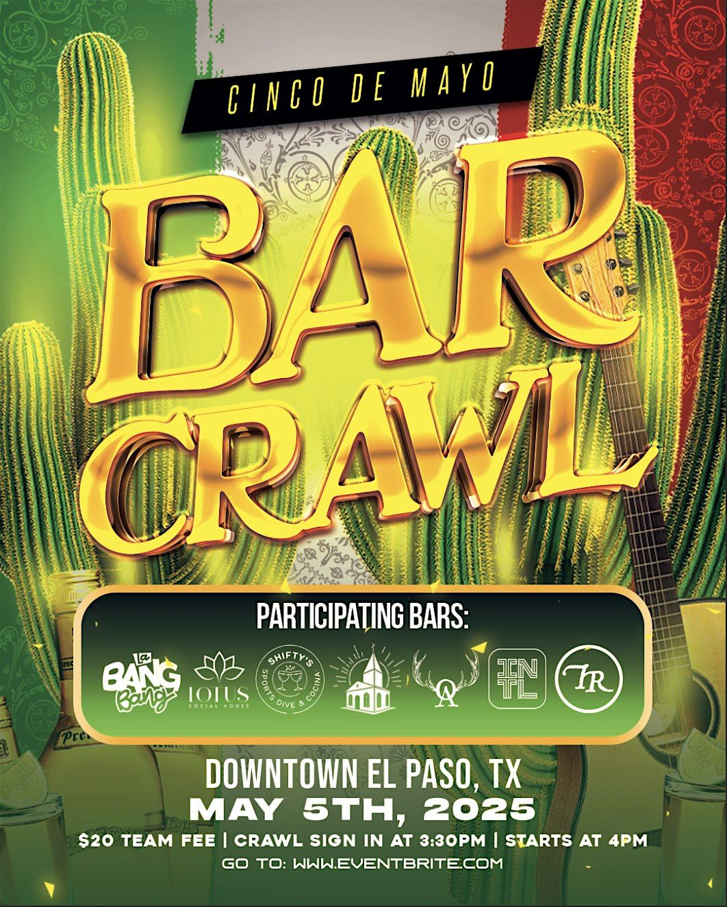 Cinco De Mayo Bar Crawl, 31 May | Event in El Paso | AllEvents