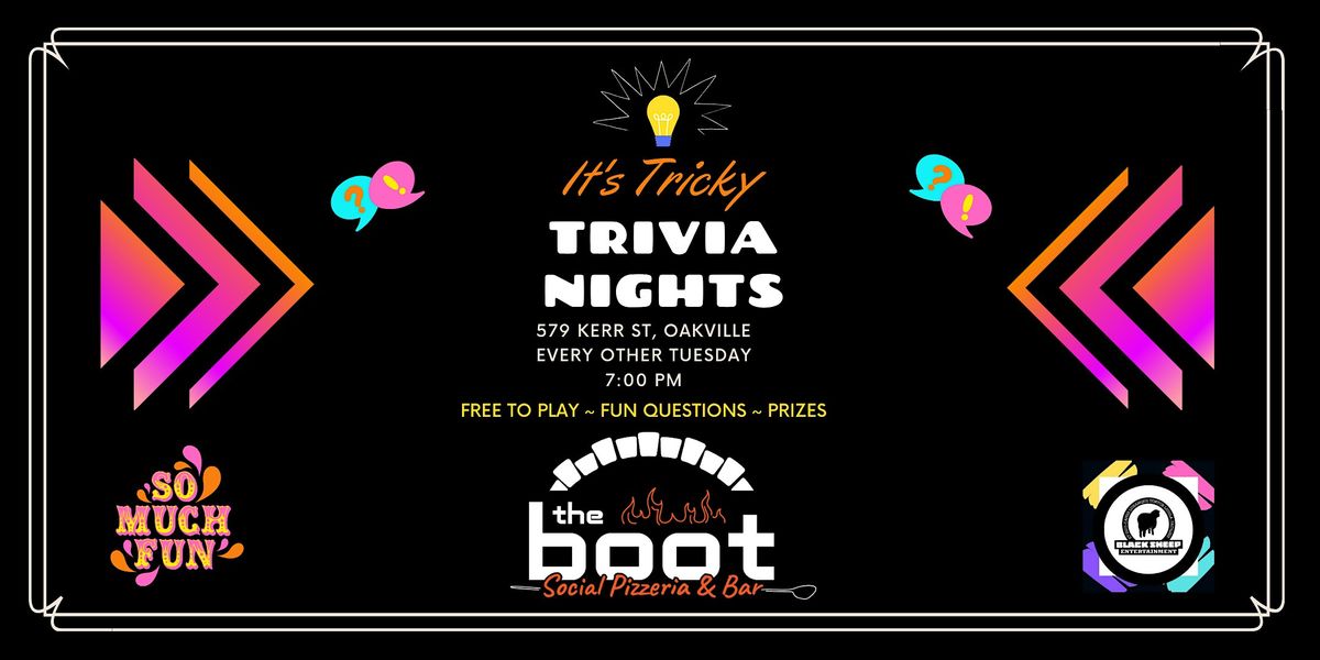 TRIVIA NIGHT AT THE BOOT SOCIAL PIZZERIA & BAR | Event in Oakville | AllEvents