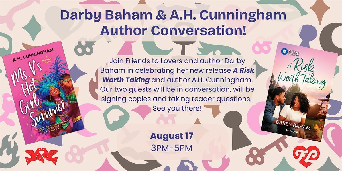 Darby Baham & A.H. Cunningham Author Conversation!, 17 August | Event in Alexandria | AllEvents
