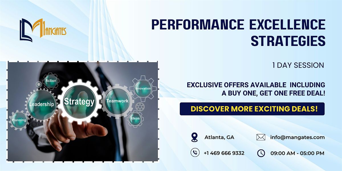 Performance Excellence Strategies – 1 Day Session in Atlanta, GA, 1 December | Event in Atlanta | AllEvents