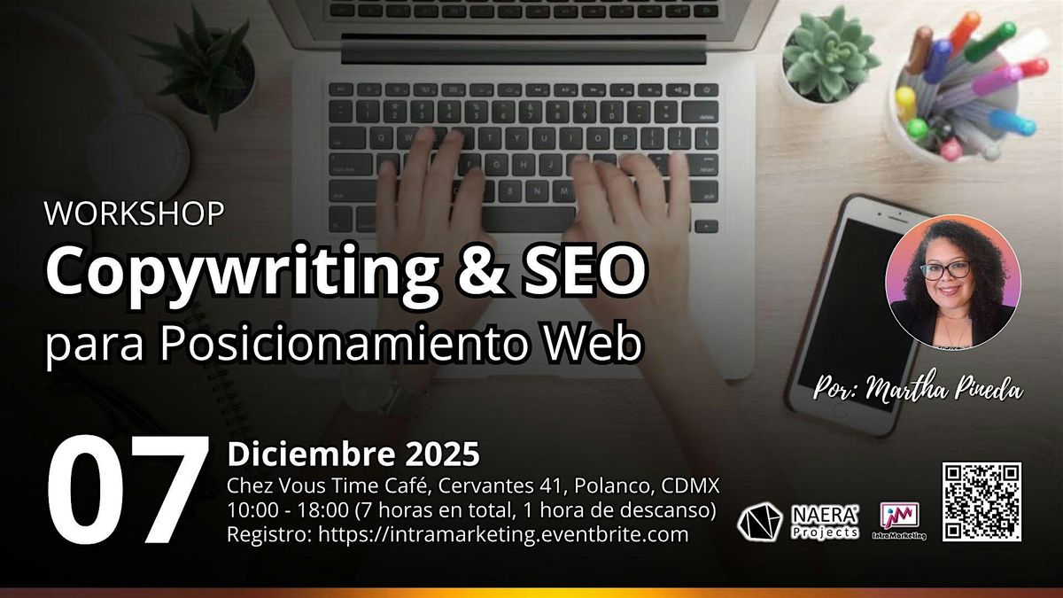 WORKSHOP (Presencial en CDMX) Copywriting & SEO  para Posicionamiento Web, 7 December | Event in Ciudad de México